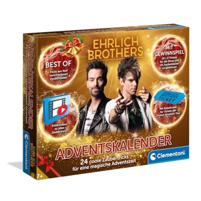 Imagen de calendario de Adviento 2024 Ehrlich Brothers, Navidad magia con 24 trucos para niños a partir 7 años Clementoni 59407