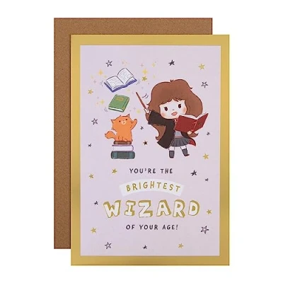 Imagen de Hallmark Tarjeta de cumpleaños Harry Potter, diseño Hermione con actividad rompecabezas