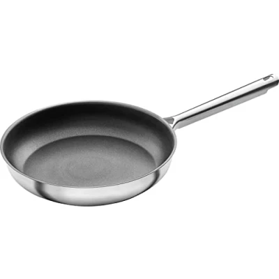 Imagen de Zwilling TrueFlow Sartén de acero inoxidable (24 cm, antiadherente, apta para inducción), color plateado y negro