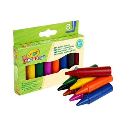 Imagen de CRAYOLA Mini Kids, 8 Ceras Jumbo, Crayons de Forma Redonda, Paquete 8, Edad 12 Meses, 81 0080