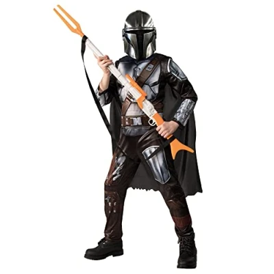 Imagen de Rubies Disfraz oficial de Disney The Mandalorian para niños, talla L, edad 9 10 años, altura 137 149 cm