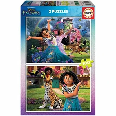Imagen de Educa Encanto, Disney, 2 Puzzles de cartón con 100 Piezas Cada uno, a Partir 6 años, Infantil Encanto compuestos por uno (19201)