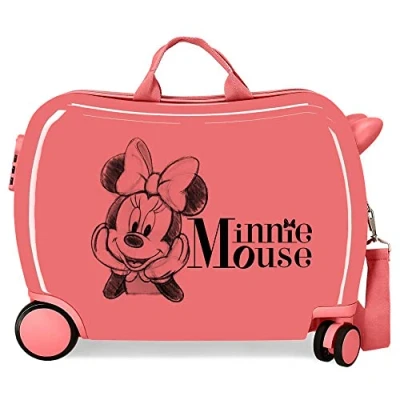 Imagen de Disney Minnie in Love Maleta Infantil Rosa 50x38x20 cms Rígida ABS Cierre de combinación Lateral 34L 1,8 kgs 4 Ruedas Equipaje Mano