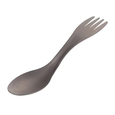 Imagen de Cuchara tenedor cubiertería ultraligera de titanio spork para Camping acampada senderismo picnic viaje deporte al Aire libre, El Mejor Juego Cubiertos y Actividades Libre
