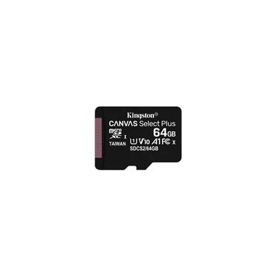 Imagen de Kingston Canvas Select Plus microSDHC 64GB + Adaptador de tarjeta SD