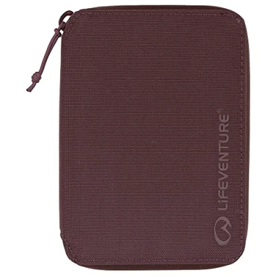 Imagen de Lifeventure Mini Cartera de Viaje con Protección RFID, Plegable Cremallera y Soporte para Pasaporte Viajes, Material Reciclable, Ciruela