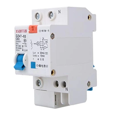 Imagen de Interruptor diferencial de disyuntor corriente residual tipo C aire pequeño alto rendimiento para protección contra cortocircuitos sobrecarga fugas, DZ47LE 1P N 230V 400V 50