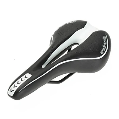 Imagen de Triplespark Asiento de Bicicleta cómodo MTB Silla Montar Offroad Bike(Negro + Blanco)