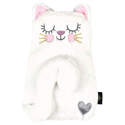 Imagen de moses. Ed, The Cat Kitty Bolsa de Agua Caliente con Funda Suave, diseño Gatos Blancos, Capacidad la Botella Aprox. 700 ml, 1 Unidad (1 Unidad)