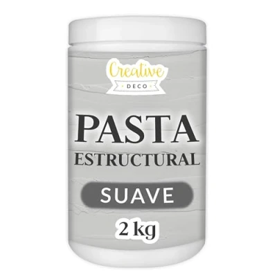 Imagen de Creative Deco Pasta Estructural de Textura Suave 2 kg Gris para Proyectos Artísticos Pintura Acrílica Fácil Usar con Espátula Crear Efectos 3D, Estructuras, Texturas