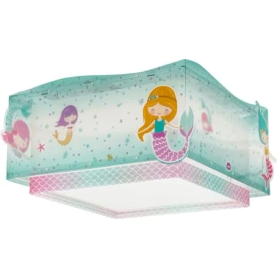 Imagen de Dalber Lámpara plafón de techo infantil Mermaids Sirenas, plafones infantiles