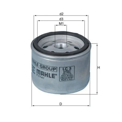 Imagen de MAHLE ORIGINAL LC 3 Filtro de aire 61,5 78 enroscable IVECO: Stralis, Trakker