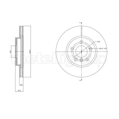 Imagen de METELLI Disco de freno BMW: X1, 2 Active Tourer, Gran MINI: Hatchback, Countryman, Clubman 22,0mm 5 67,0mm ventilado barnizado 23 1772C