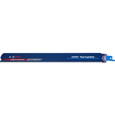 Imagen de Bosch Professional 10x Hojas de Sierra sable Expert `Thick Tough Metal` S 1255 CHC (para Acero resistente, Hierro fundido, Longitud 300 mm, accesorios sable)
