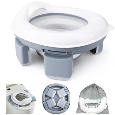 Imagen de BBWELL Orinal de Viaje Portatil Niños Plegable,Asiento Inodoro Plegable,Bebé Plegables,Asiento para Niños,Viaje por Carretera Acampar o uso Doméstico