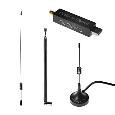 Imagen de Nooelec NESDR SMArTee v2 Bundle Premium RTL SDR con Integrated Bias tee, Caja de Aluminio, 0.5PPM TCXO, SMA Input y 3 Antenas. Radio Definida por Software (SDR) Basada en RTL2832U R820T2