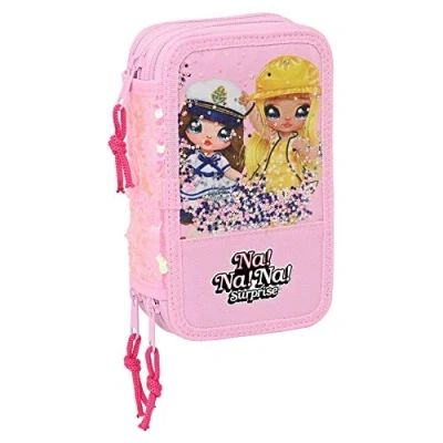 Imagen de Safta Plumier Triple 36 Pcs Nanana Sparkles 12,5X19,5X5,5Cm, Multicolor (412264857)