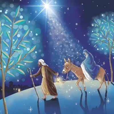 Imagen de Paquete de 10 tarjetas Navidad benéficas, Marie Curie, BHF, Age UK, NSPCC, Sociedad Alzheimer y samaritanos, diseño religioso, fabricadas en el Reino Unido, ecológicas