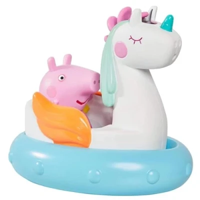 Imagen de Toomies Tomy Peppa Pig Peppa&#039;s Unicorn Bath Float, Baby Toys, Kids Toys for Water Play, Fun Accessories Babies &amp; Toddlers, Suitable 18 Months, 2, 3 4 Year Olds, White