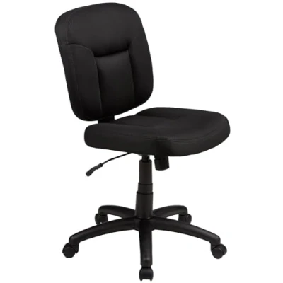 Imagen de Amazon Basics Sillas de Oficina para el hogar, Escritorio, ergonómicas, Ajustables en Altura, con Tejido, Negro, 47 cm x 63 88 97,5 (Ancho Prof. Alto)