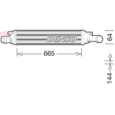 Imagen de DENSO DIT02036 Intercooler Aluminio 665x144x64 AUDI: Q3
