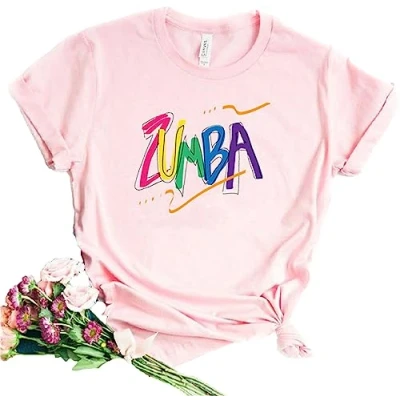 Imagen de Camiseta de Zumba para Mujer Mangas Cortas Estampadas Top Casual Las Clases 2023 Entrenamiento físico Baile