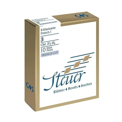 Imagen de Steuer Canas Clarinete en Sib Solo White Line, corte francés, caja de 10, fuerza 2.5
