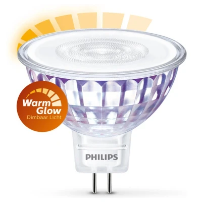 Imagen de Philips Bombilla LED Classic GU5.3 7W (Eq. 50W), luz cálida regulable (2200 2700k)