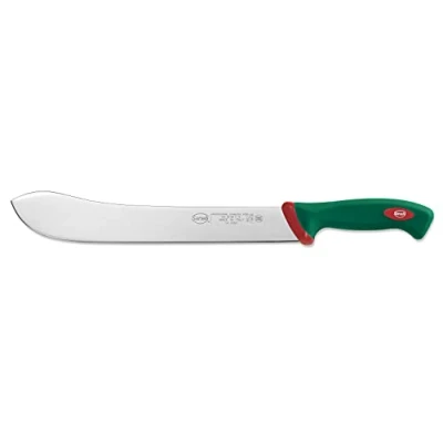 Imagen de Sanelli Línea Premana Professional Cuchillo Scimitarra Ancha XL, Acero Inoxidable, Verde/Rojo, Longitud Hoja 30 cm.
