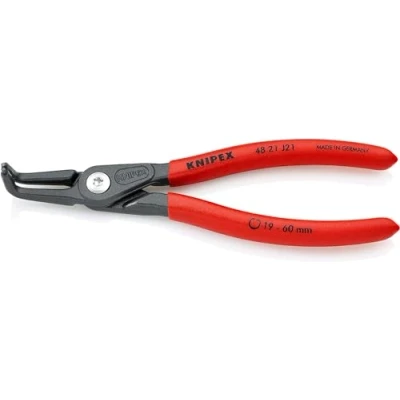 Imagen de Knipex Alicate de precisión para arandelas interiores en taladros gris atramentado, recubiertos plástico antideslizante 165 mm (cartulina autoservicio/blíster) 48 21 J21 SB