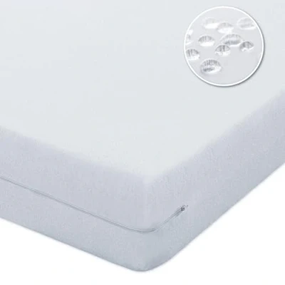 Imagen de CandidoPenalba Funda Colchon Absorbente. Protector Cremallera. Barrera Antiacaros. Cubre Rizo Desenfundable. Fabricado en España. para Cama 150/160 cm. 150/160x190/200 cm Blanco