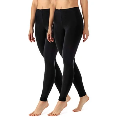 Imagen de Merry Style Lote de 2 Leggins Largos Mallas Deportivas Mujer MS10 143 (Negro/Negro, S)