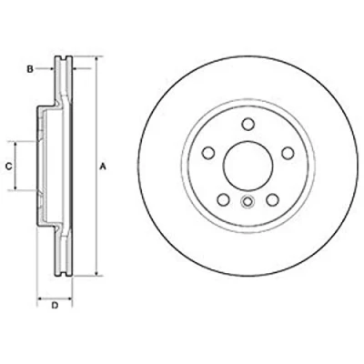 Imagen de DELPHI BG4777C Disco de freno 294 22 5 ventilado revestido sin procesar cojinete rueda, anillo sensor ABS MINI: Hatchback, Countryman, Clubman