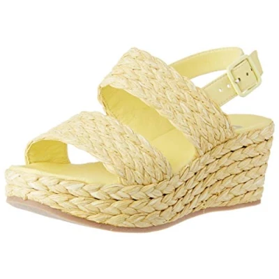 Imagen de Bensimon Sandale S Compensees, Sandalia con Pulsera Mujer, Amarillo (Citron 0249), 40 EU