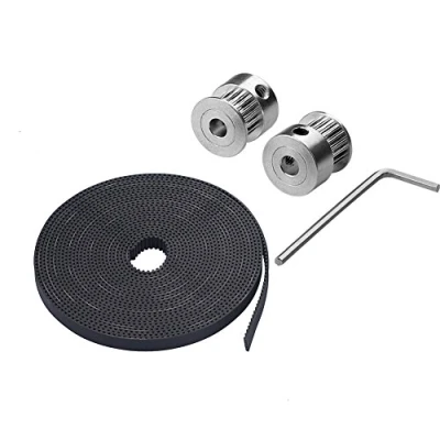 Imagen de SIENOC 5m GT2 6mm correa de sincronización abierta 2GT cinturón para la impresora 3D (Timing Belt +2x 20T Poleas+ Llave Allen M4)