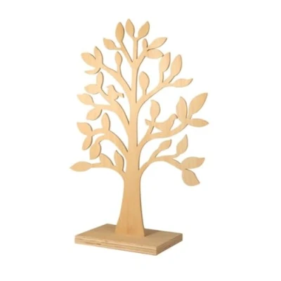 Imagen de Rayher 62274000 Porta joyas de árbol madera, 50 cm, personalizable