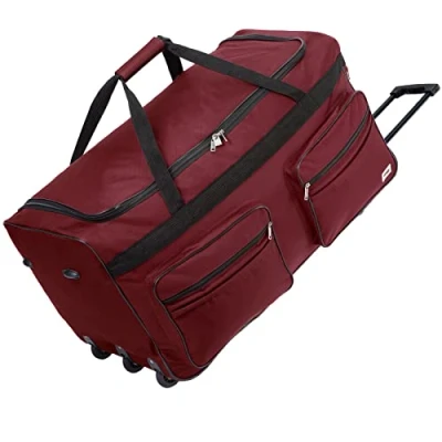 Imagen de monzana® Bolso de Viaje XXL Rojo 160L 85x43x44 Ruedas Asa Telescópica Deporte Equipaje Función Trolley