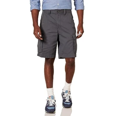 Imagen de Amazon Essentials Pantalón corto cargo de corte clásico (disponible en tallas grandes y largos especiales) Hombre, Gris, 32W