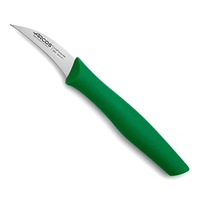 Imagen de Arcos Cuchillo Pelador Acero Inoxidable. Cocina Profesional para Cortar, Pelar y Limpiar Alimentos. Mango Ergonómico Polipropileno Hoja 60 mm. Serie Nova. Color Azul.
