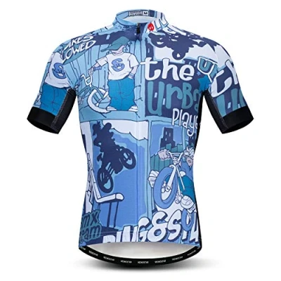 Imagen de Maillot de ciclismo para hombre, manga corta, transpirable, secado rápido, Cf0169, 3X Large