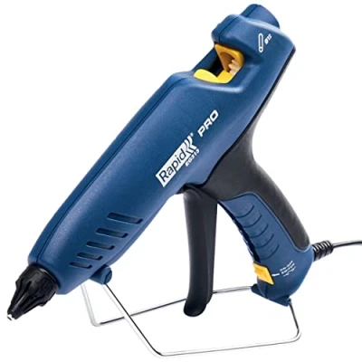 Imagen de Pistola de cola Rapid EG313. Profesional y compacta, con una producción 900 g/h, tiempo calentamiento tres minutos. Perfecta para unir cables, molduras, juntas accesorios.