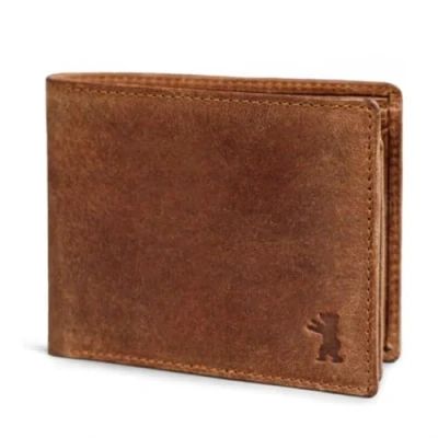 Imagen de Berliner Bags Cartera de piel para hombre, con protección RFID compartimento monedas, marrón claro, ohne Ausweisfach, Clásico