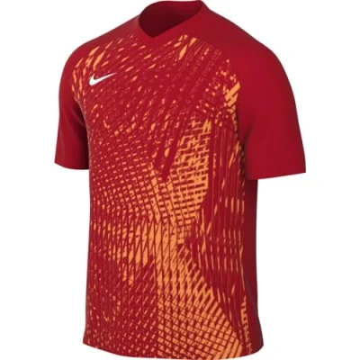 Imagen de NIKE Short Sleeve Soccer Jersey M Nk DF Prcsn Vi JSY SS, University Red/Bright Citrus/White, DR0944 657,
