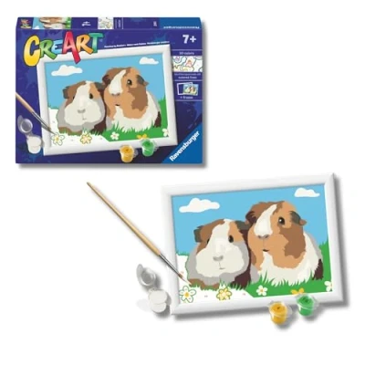 Imagen de Ravensburger CreArt Serie E Classic: Cobaya, Kit para Pintar por Números, Contiene una Tabla Preimpresa, un Pincel, Colores y Accesorios, Juego Creativo Niños Niñas 7+ Años