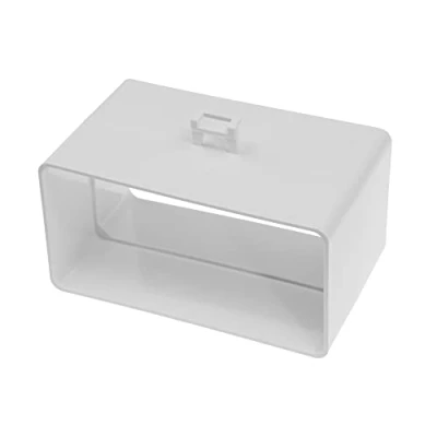 Imagen de Vent Systems Conector de conducto rectangular 110 x 55 mm Acoplamiento salida tubo Calefacción, refrigeración, ventilación Adaptador canal del sistema HVAC