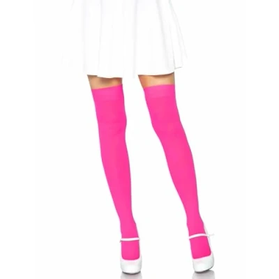 Imagen de LEG AVENUE MEDIAS OPACAS DE NYLON ROSA NEON