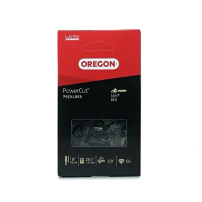 Imagen de Oregon Cadena de Motosierra PowerCut 3/8&quot; Calibre .063&quot; (1.6 mm) Full Chisel para espada 45 cm (18&quot;) 66 Eslabones compatible con Stihl (75EXL)