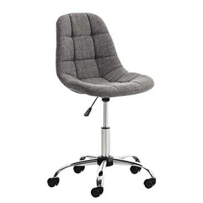 Imagen de CLP Silla De Escritorio Emil Tapizada En Tela &amp; Base con Ruedas I Ordenador Altura Regulable Giratoria, Color:Gris Claro