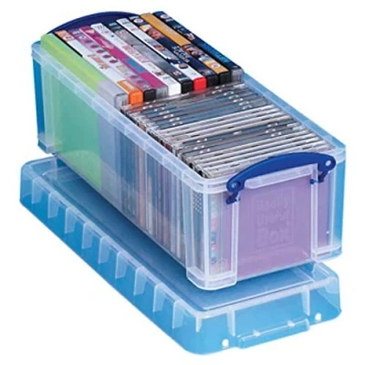 Imagen de Really Useful Caja plástica con tapa y asas (6,5 litros), transparente