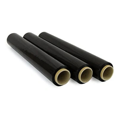 Imagen de OFITURIA Film para Embalar 50 cm de Ancho y Estirable Hasta 300 Metros Longitud Rollo Elástico Manual Embalaje Industrial (Negro, 3)